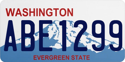 WA license plate ABE1299