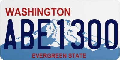 WA license plate ABE1300
