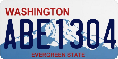 WA license plate ABE1304
