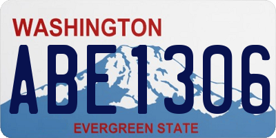WA license plate ABE1306