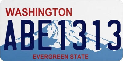 WA license plate ABE1313
