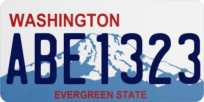 WA license plate ABE1323