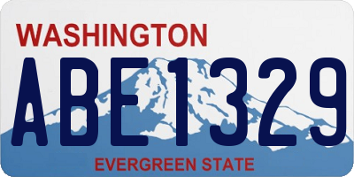 WA license plate ABE1329