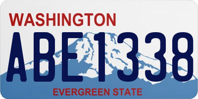 WA license plate ABE1338
