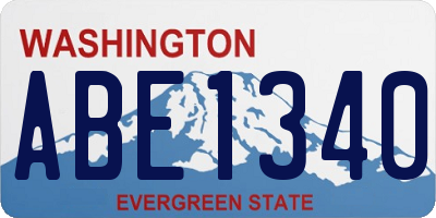 WA license plate ABE1340