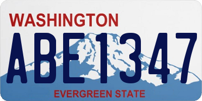 WA license plate ABE1347