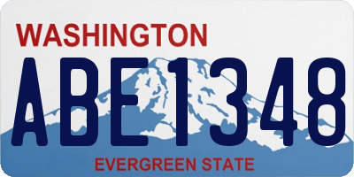 WA license plate ABE1348