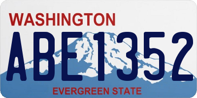 WA license plate ABE1352