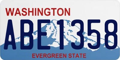 WA license plate ABE1358