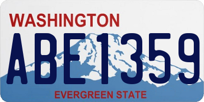 WA license plate ABE1359