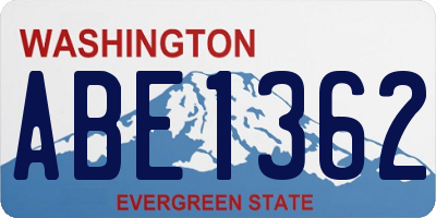 WA license plate ABE1362