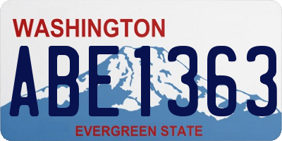 WA license plate ABE1363