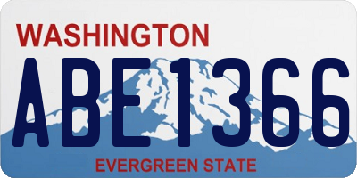 WA license plate ABE1366