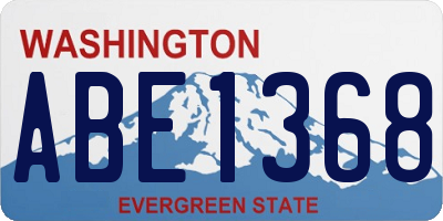 WA license plate ABE1368