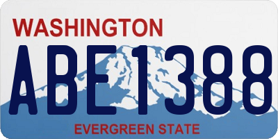 WA license plate ABE1388