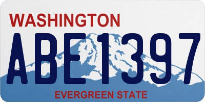 WA license plate ABE1397