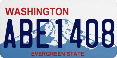 WA license plate ABE1408