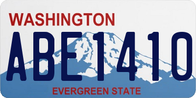 WA license plate ABE1410
