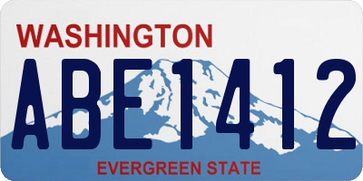 WA license plate ABE1412