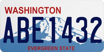 WA license plate ABE1432