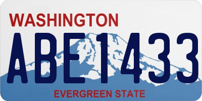 WA license plate ABE1433