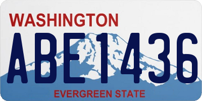WA license plate ABE1436