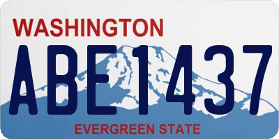 WA license plate ABE1437
