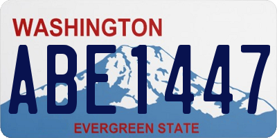 WA license plate ABE1447