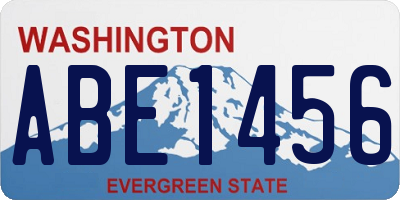 WA license plate ABE1456