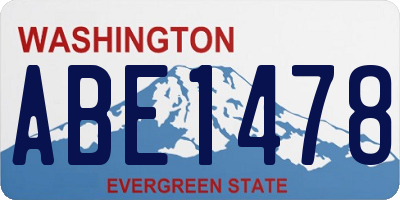WA license plate ABE1478