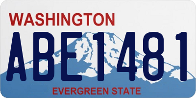 WA license plate ABE1481
