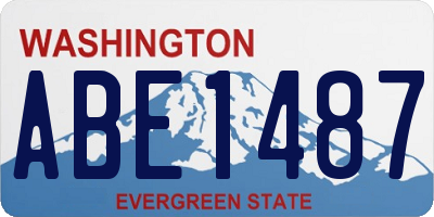 WA license plate ABE1487