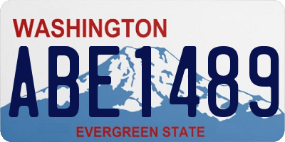 WA license plate ABE1489