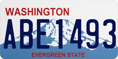 WA license plate ABE1493