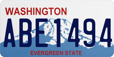 WA license plate ABE1494