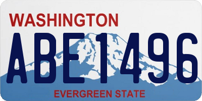 WA license plate ABE1496