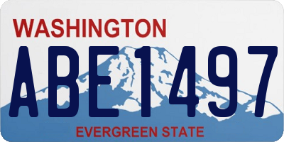 WA license plate ABE1497