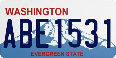 WA license plate ABE1531