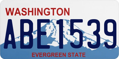 WA license plate ABE1539