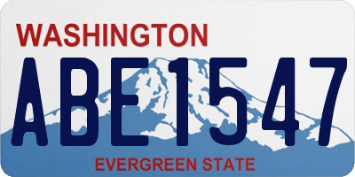 WA license plate ABE1547