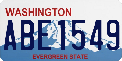 WA license plate ABE1549