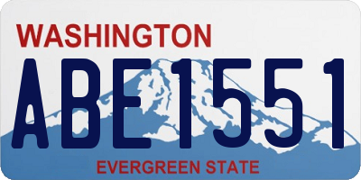 WA license plate ABE1551