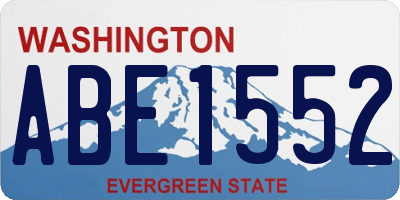 WA license plate ABE1552
