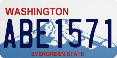 WA license plate ABE1571