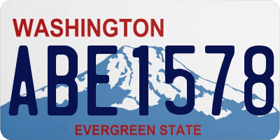 WA license plate ABE1578