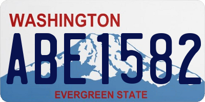 WA license plate ABE1582