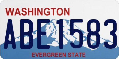 WA license plate ABE1583