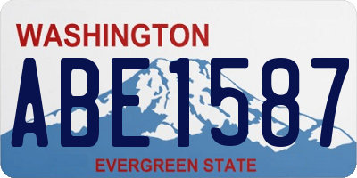 WA license plate ABE1587