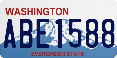 WA license plate ABE1588