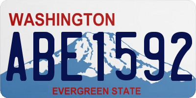 WA license plate ABE1592